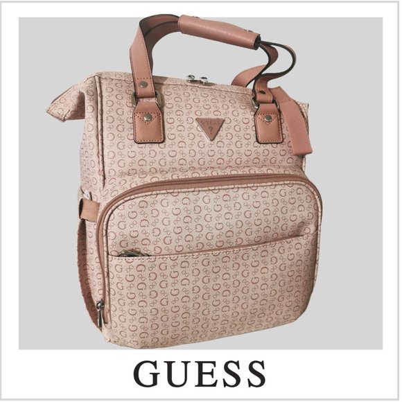 Guess Bags Guess Diaper Backpack Travel Bag Color Rose Size Large Poshmark